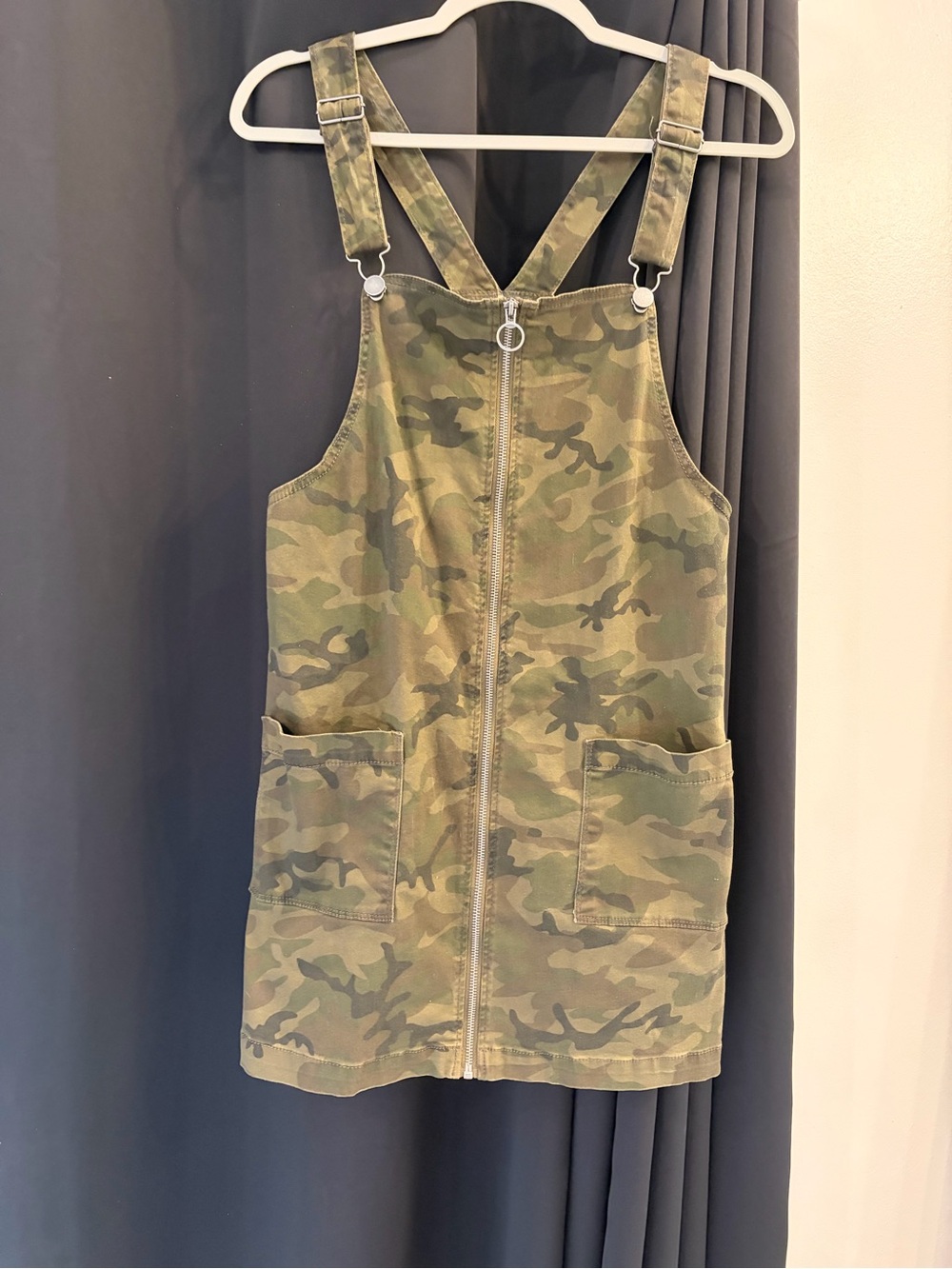SO Camo Zip Front Pinafore Dress NWT Medium